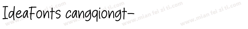 IdeaFonts cangqiongt字体转换